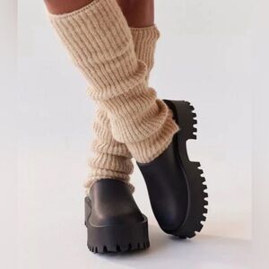 Jeffrey Campbell Black Chunky Sole Mules